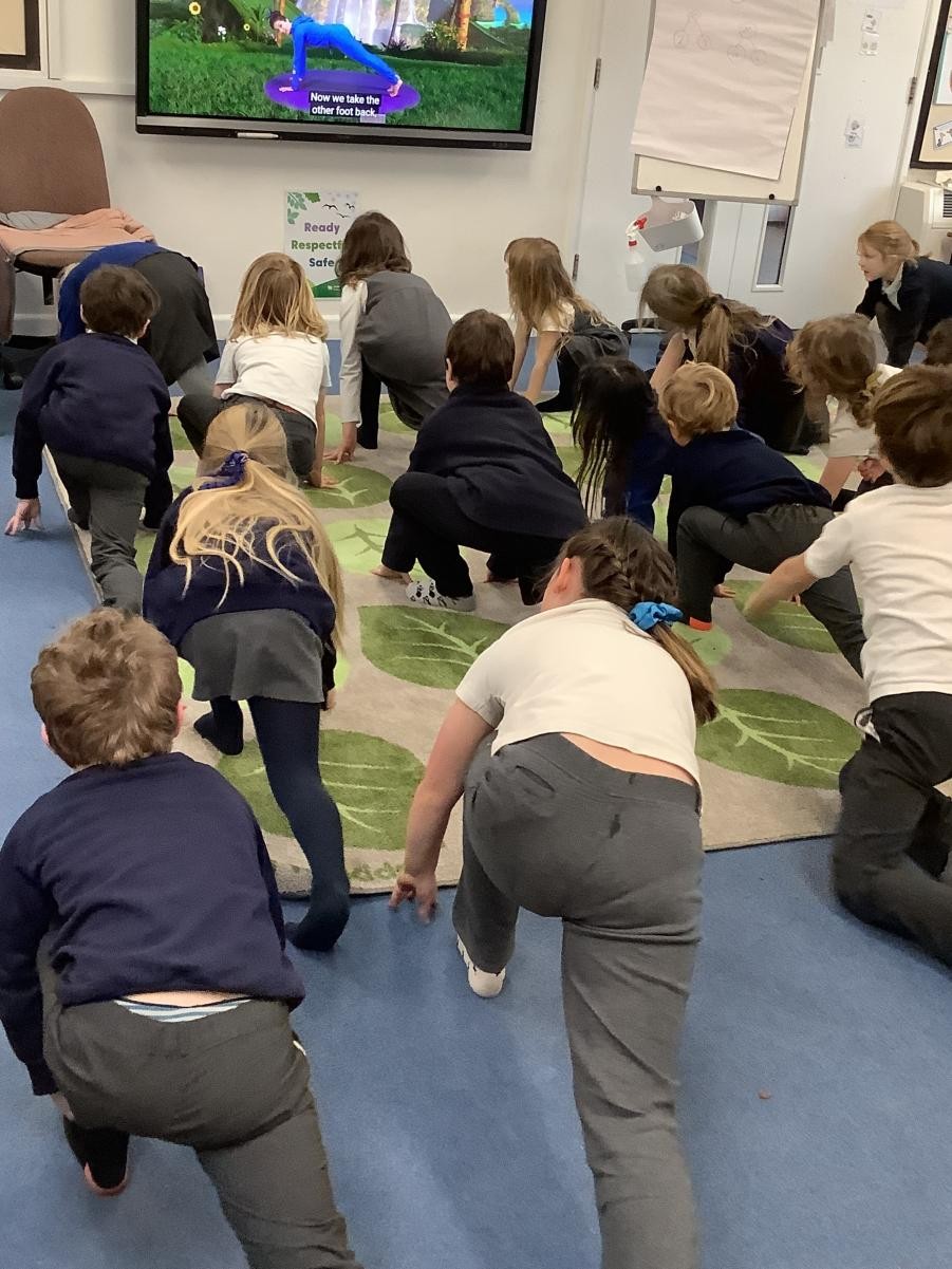 Pupils exercising