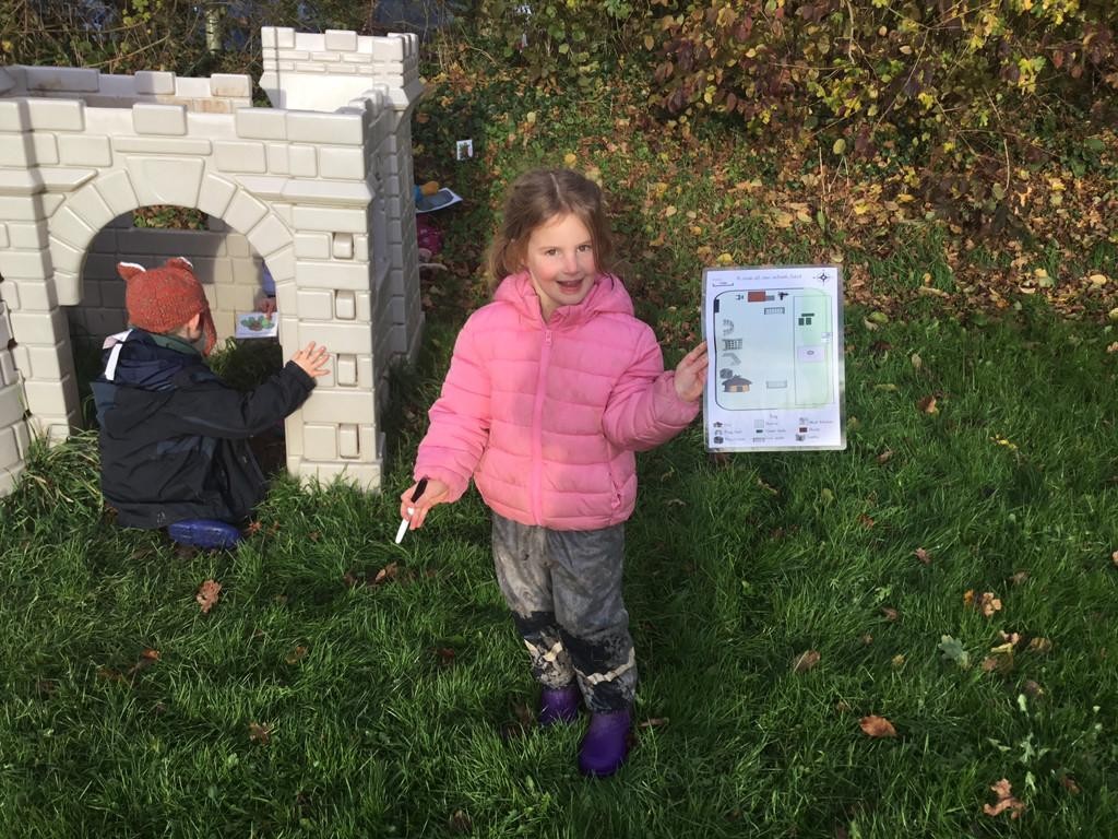 This week the children have been learning about squirrels in the autumn, whilst also developing their early mapping skills!