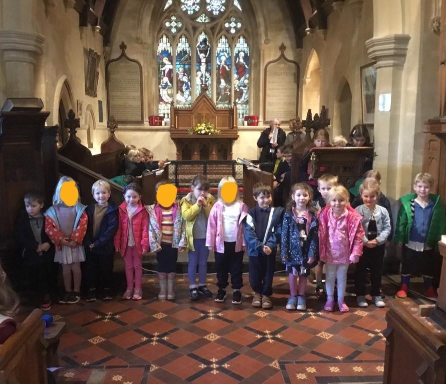 Class One at their first Harvest Festival!