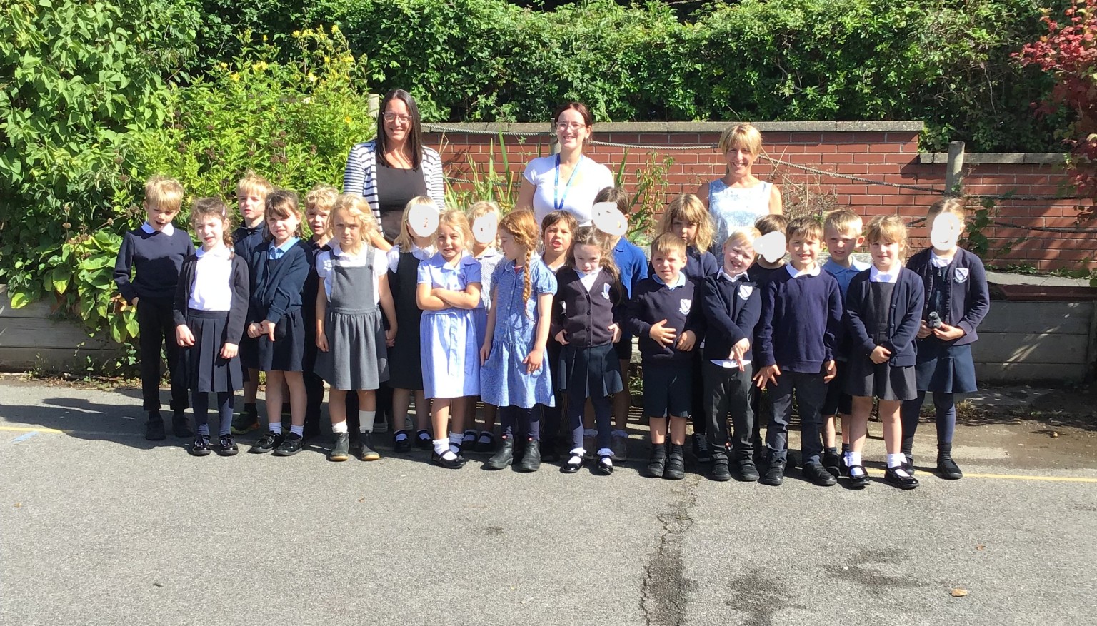 Class 2 on their first day at school