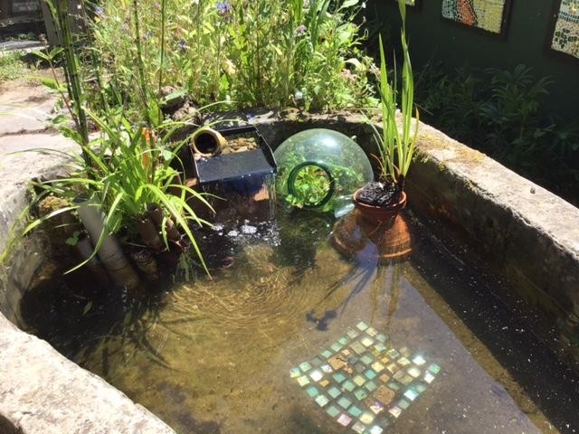 A pond to attract wildlife and help create a sense of tranquillity. 
