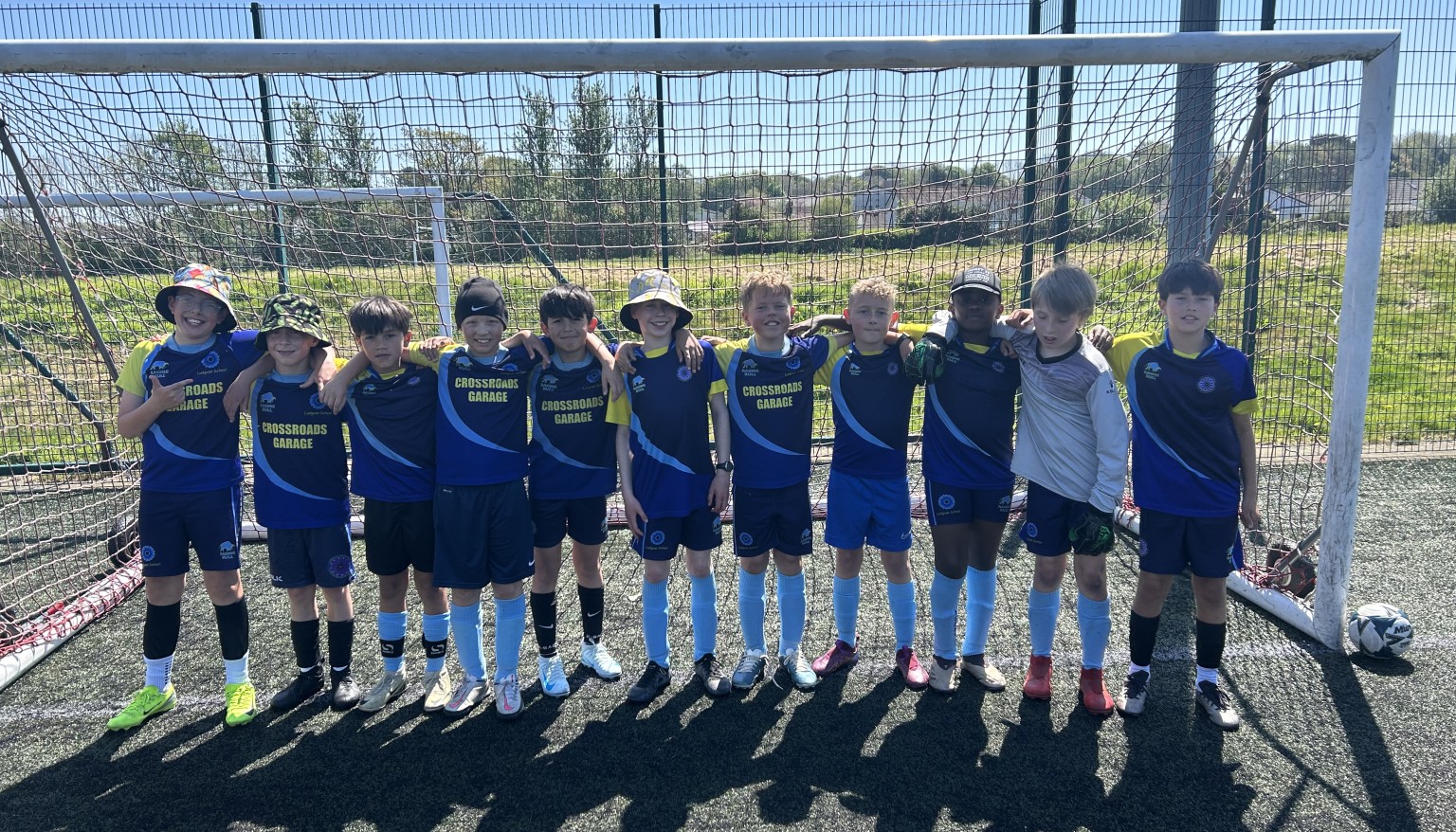 children in football kit