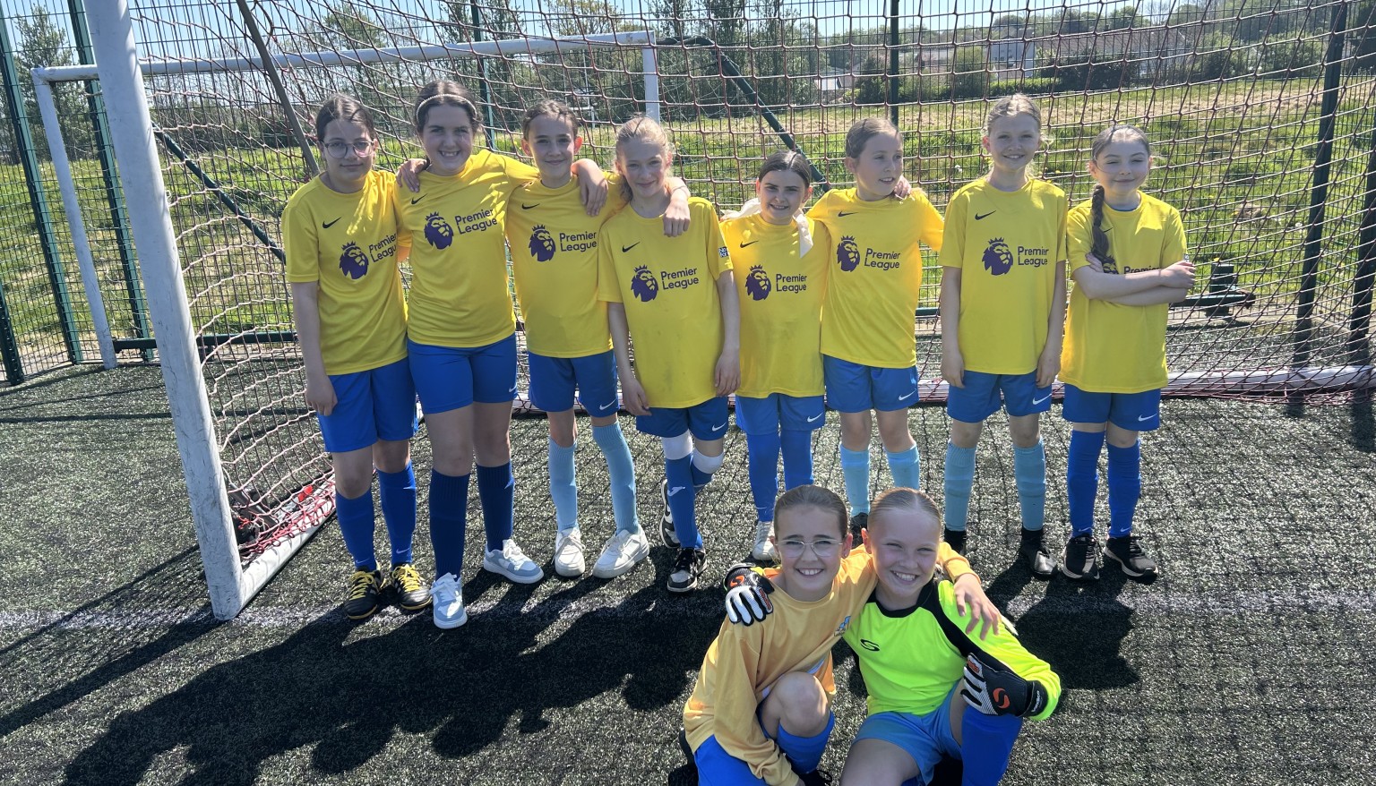 children in football kit