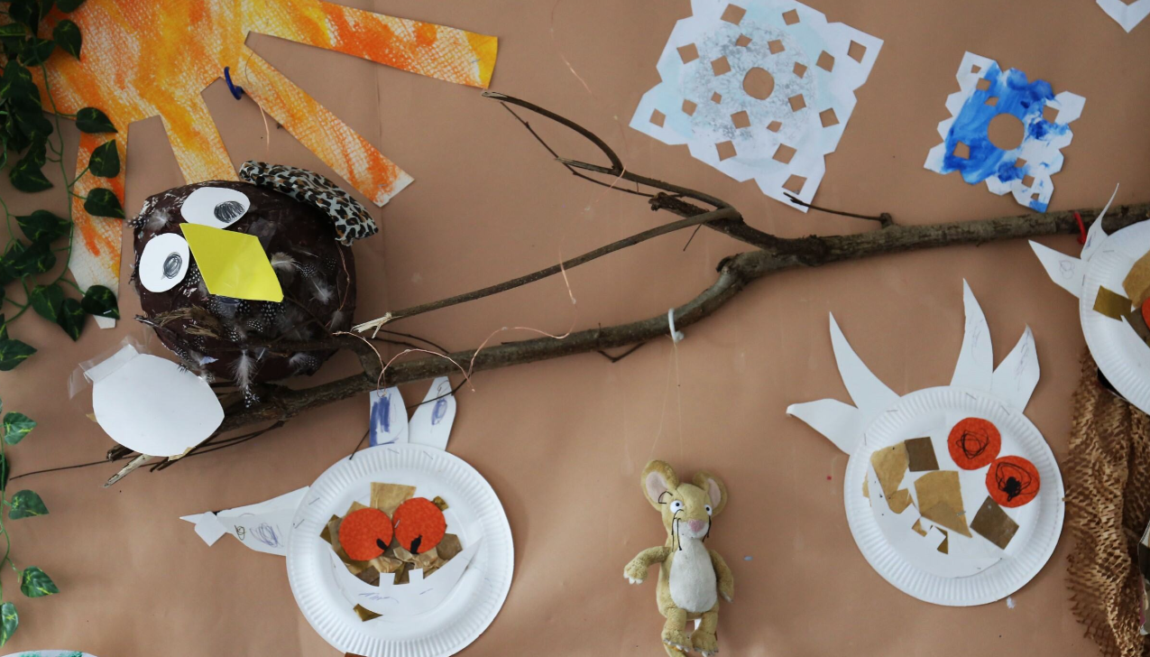 Gruffalo display created by children