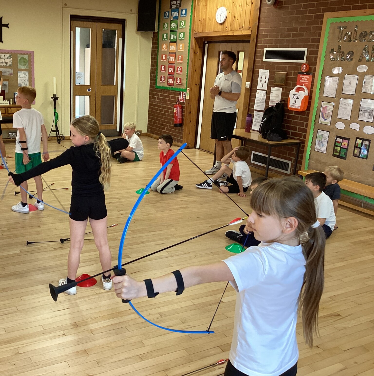 Elite Sports came into school to teach us archery. 