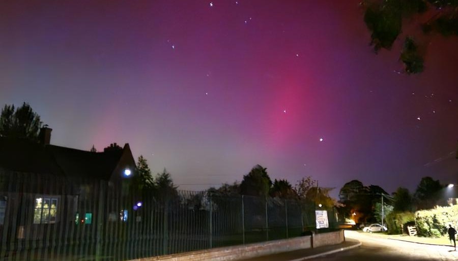 The Northern Lights at the school