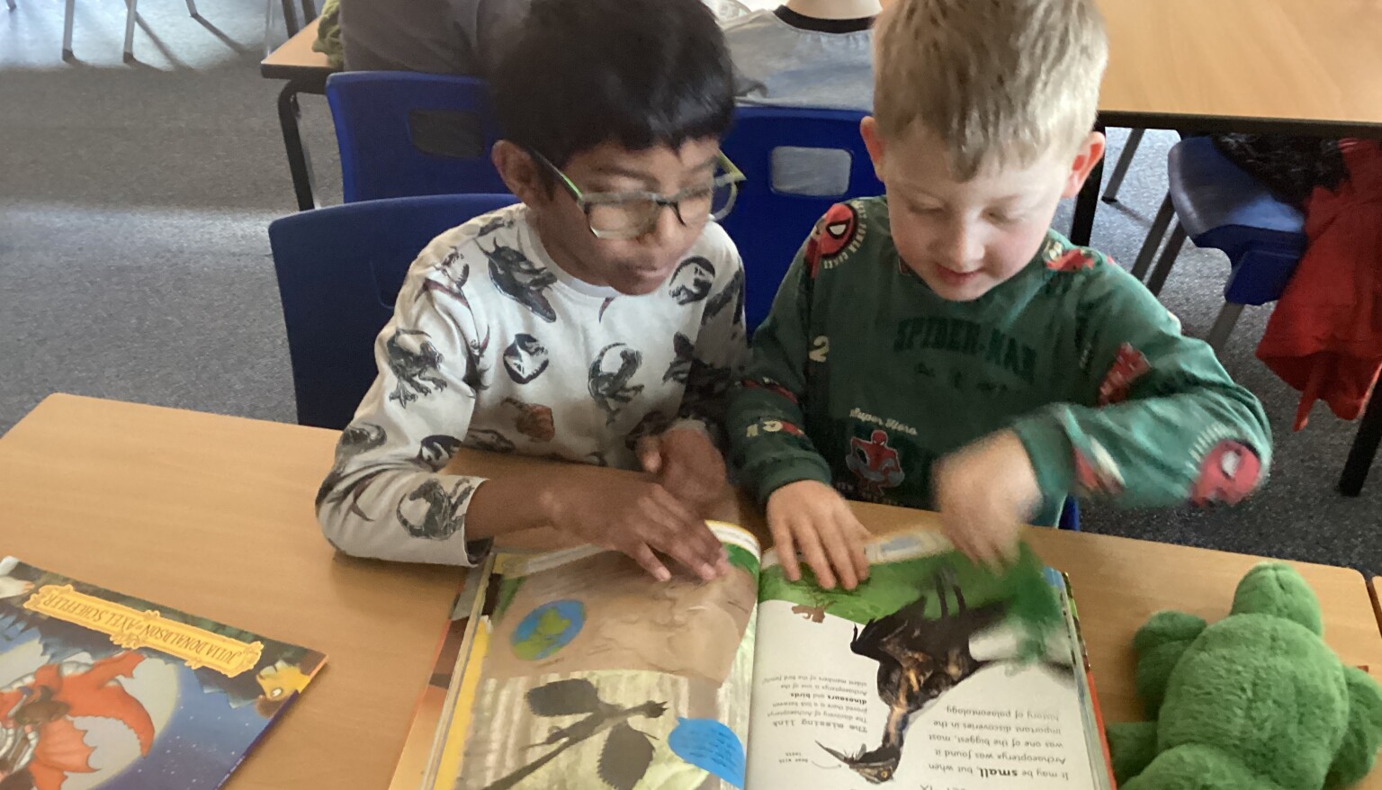 Children enjoyed sharing their favourite stories with one another.
