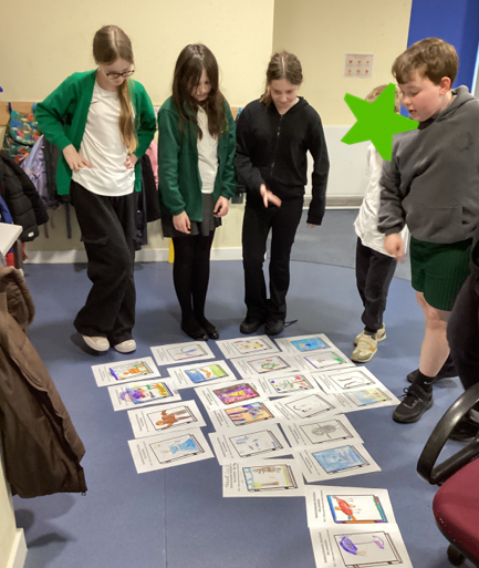 Reading Ambassadors choosing the winners from each group