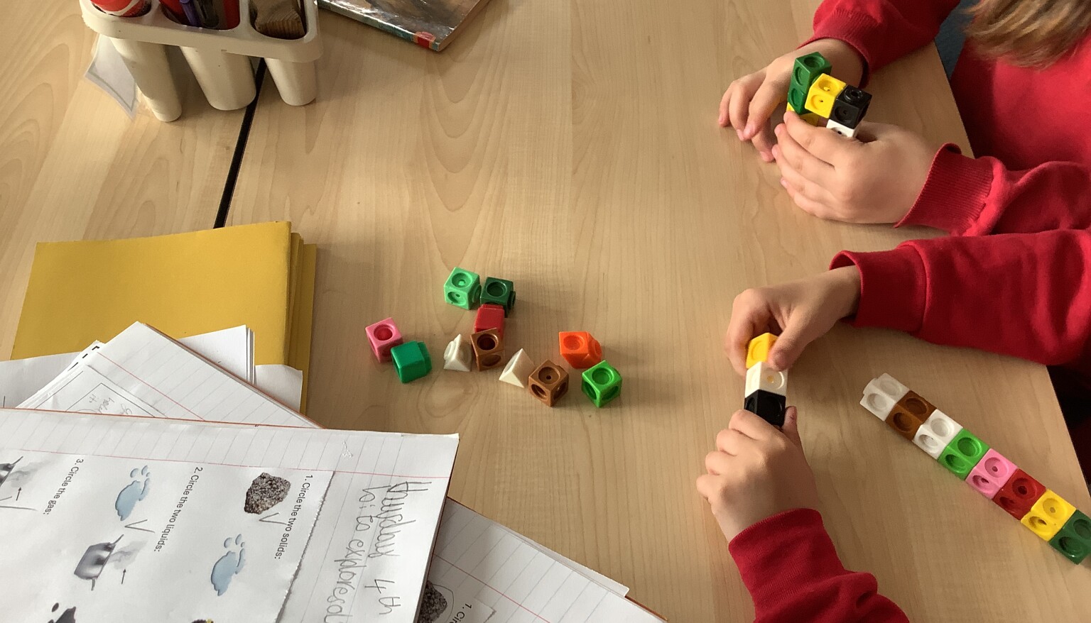 In art, we built sculptures out of cubes to understand the features and purpose of sculptures.