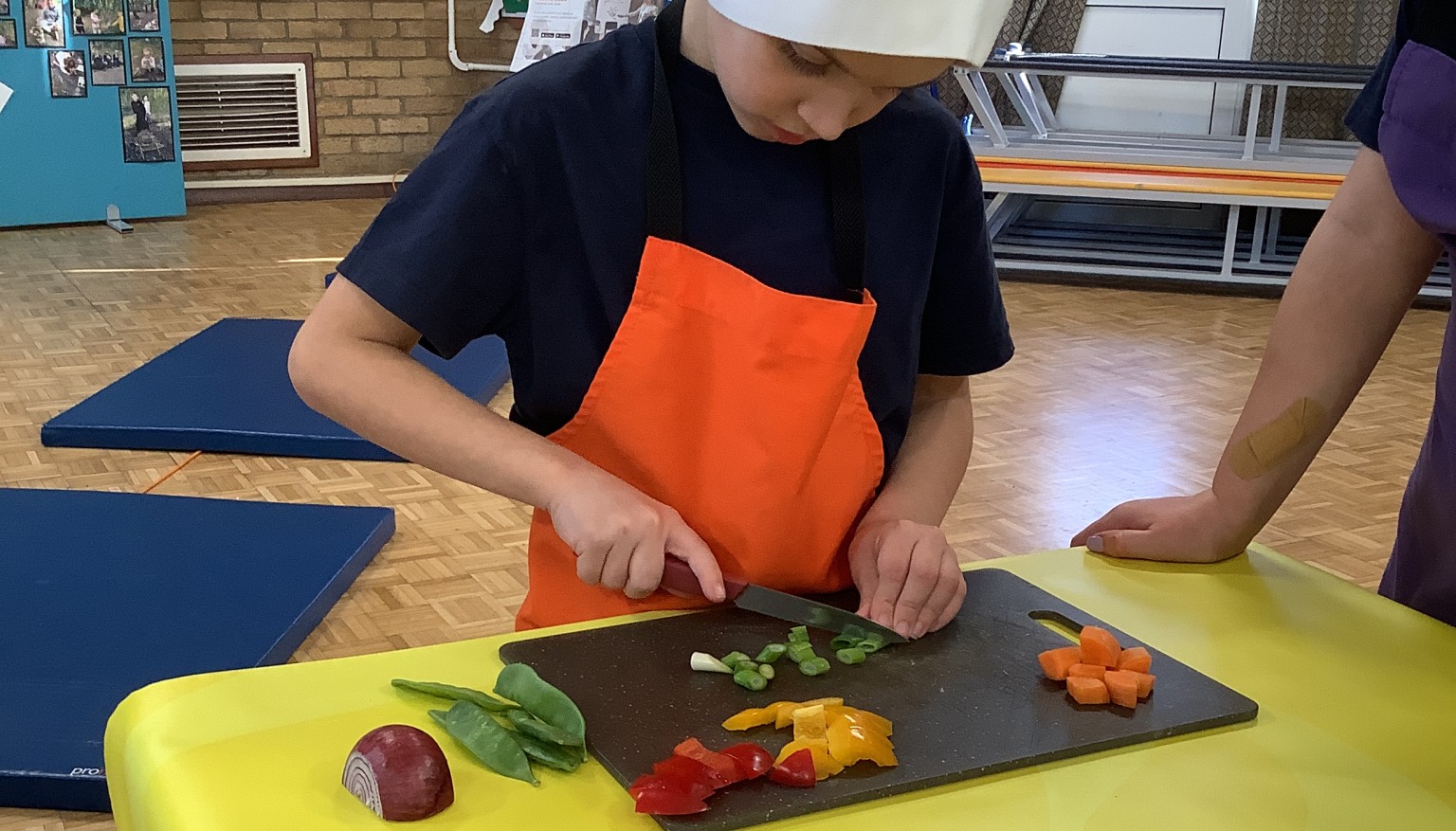 We enjoyed cooking during our Roots to Food experience!
