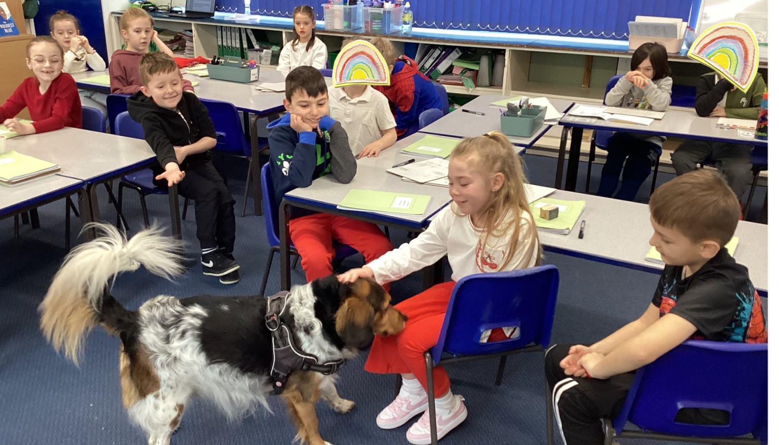 Our school dog Arlo came to visit!
