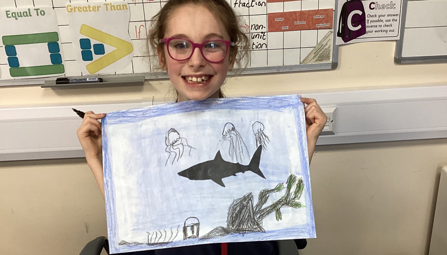 Making ocean themed art on our Horizons federation birthday