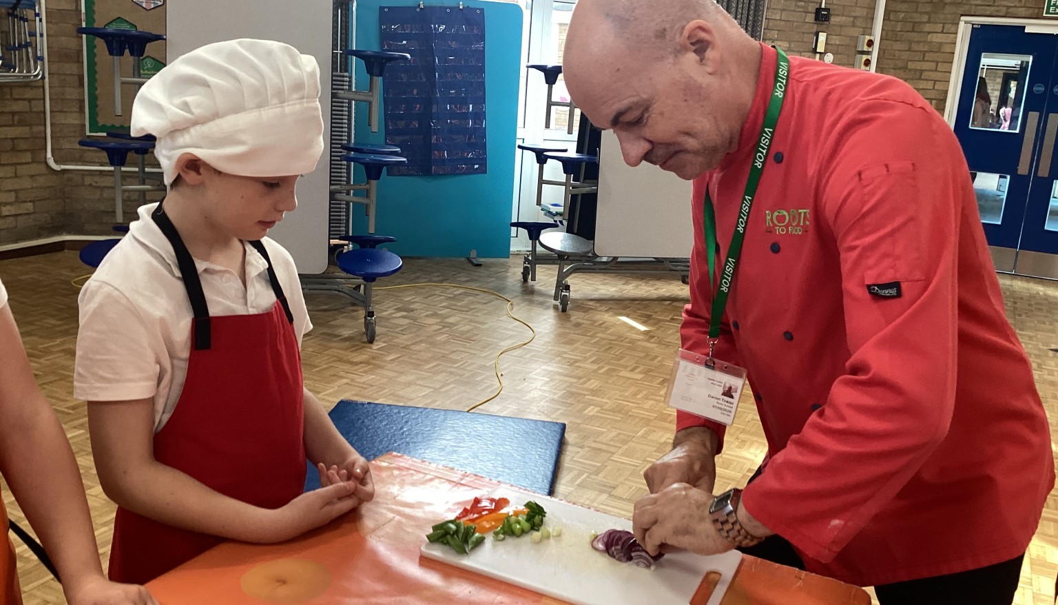 We enjoyed making pad thai with Darren during Roots to food