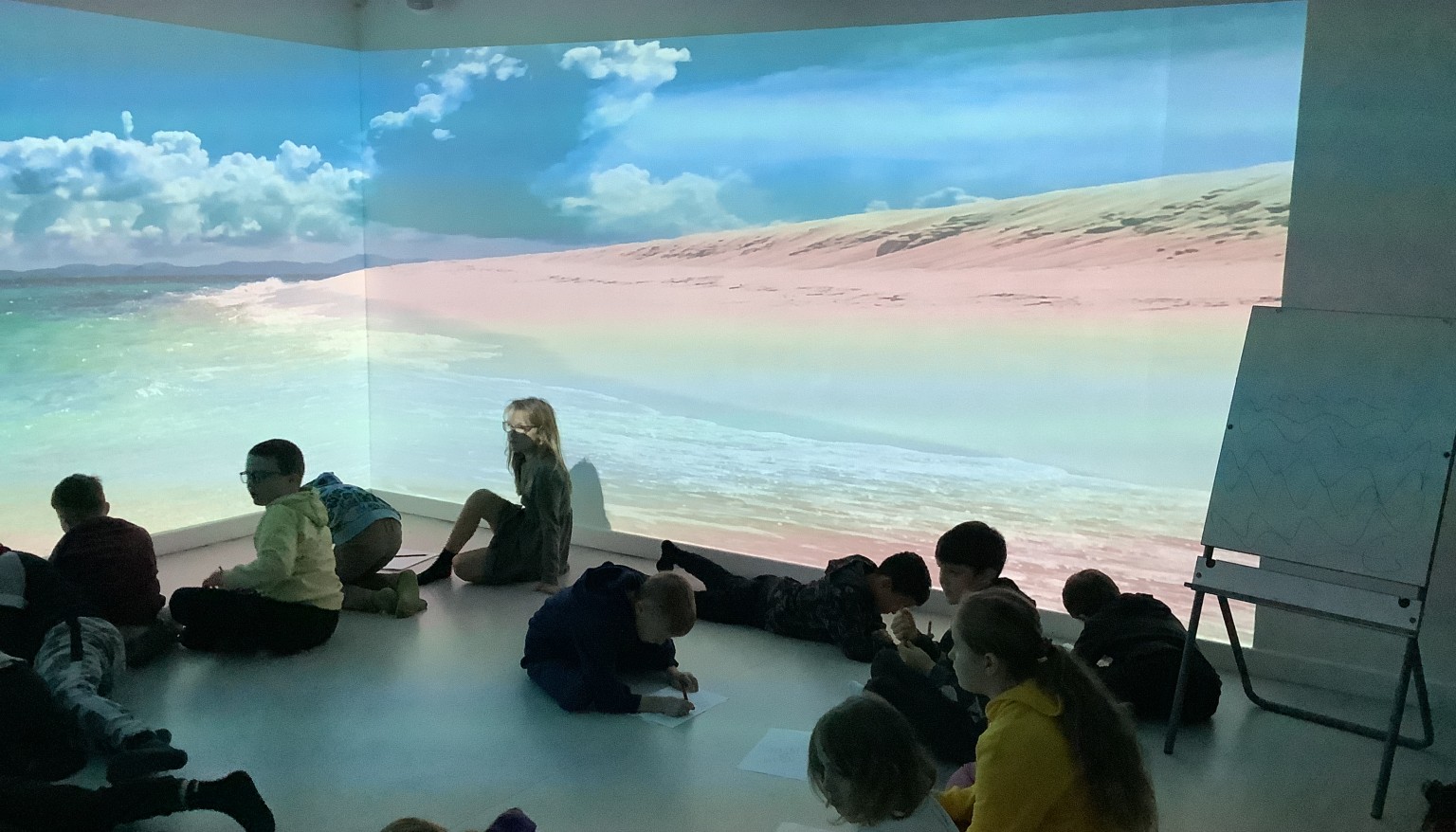 We discussed what we could see and hear.