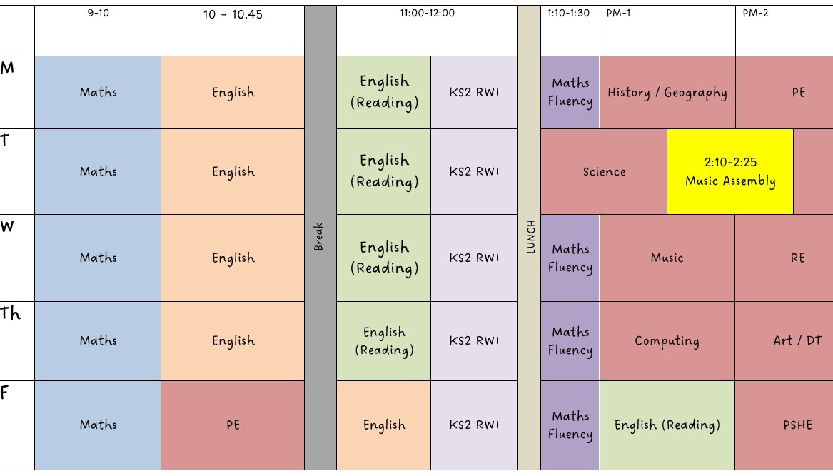 Hawks timetable
