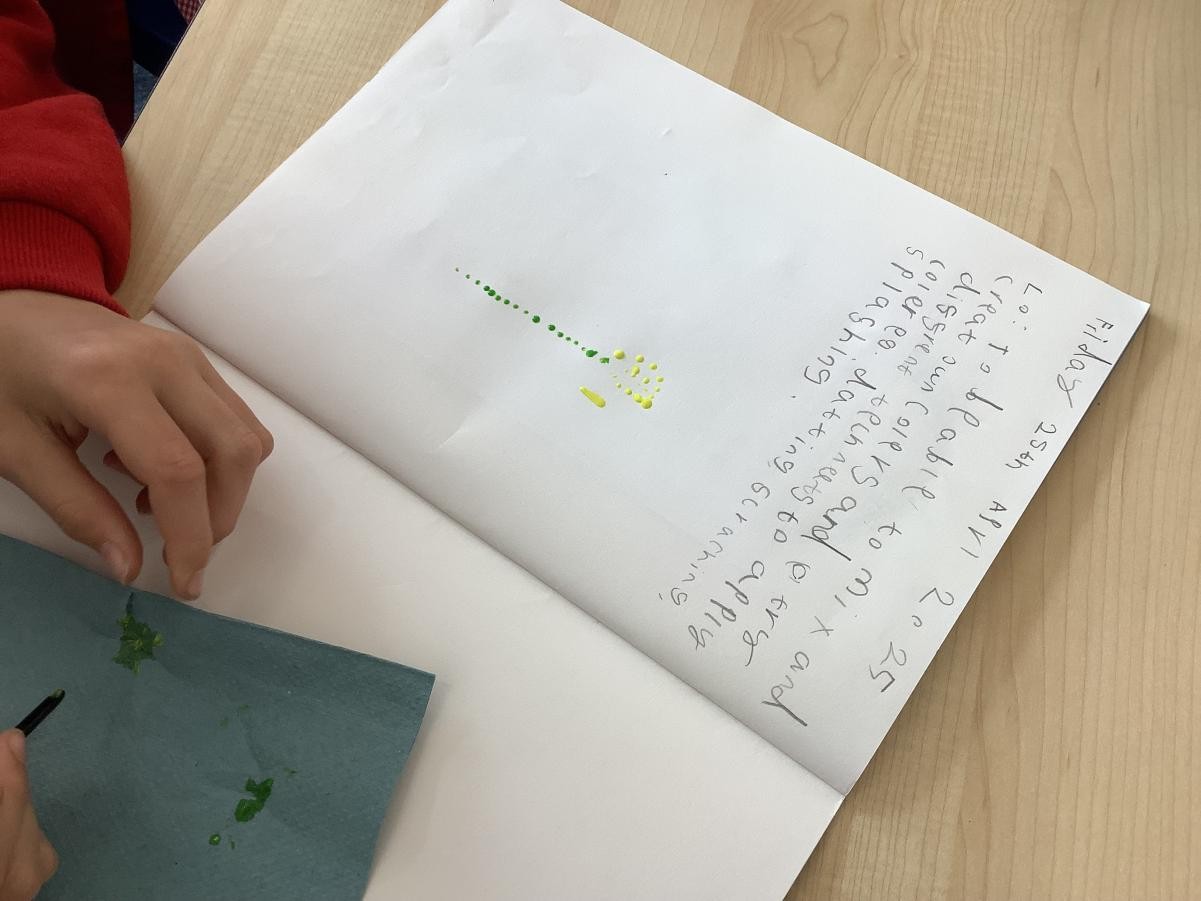 In Art we used pointillism to create flowers.