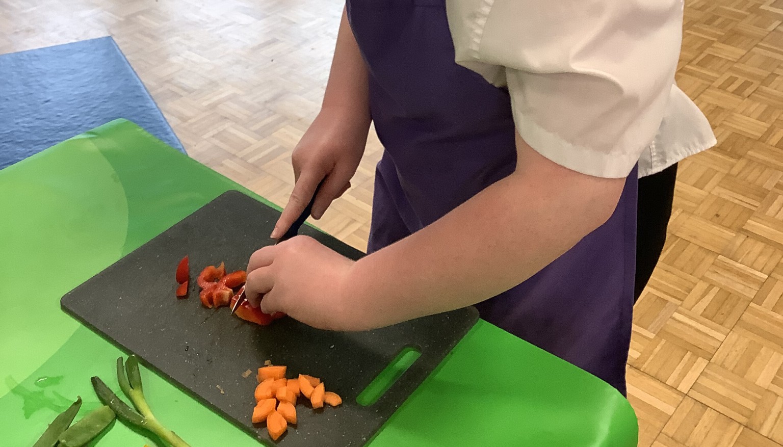 We learnt how to cook a new kind of food.