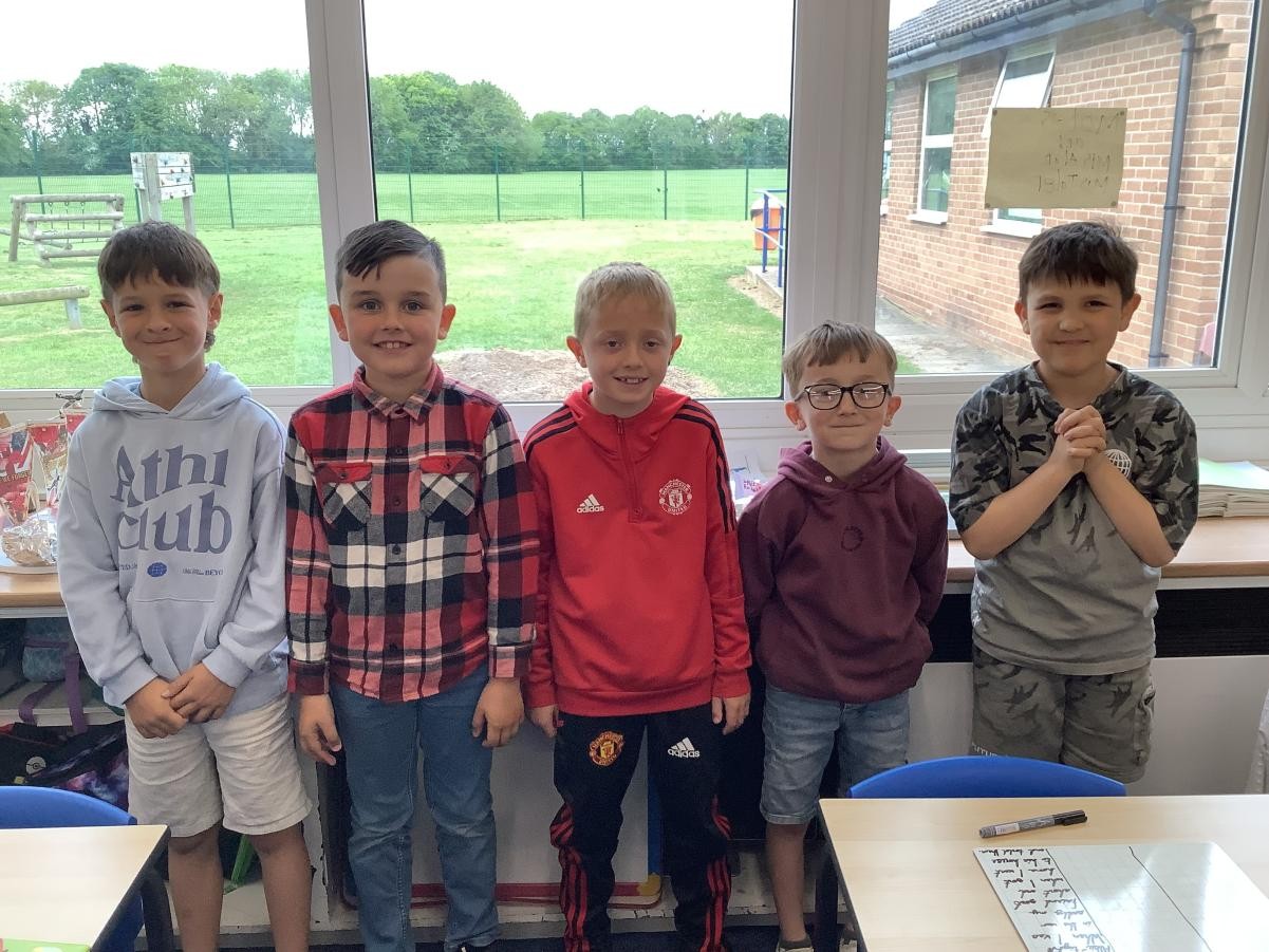 We dressed in red, white and blue for VE day on the 8th of May.