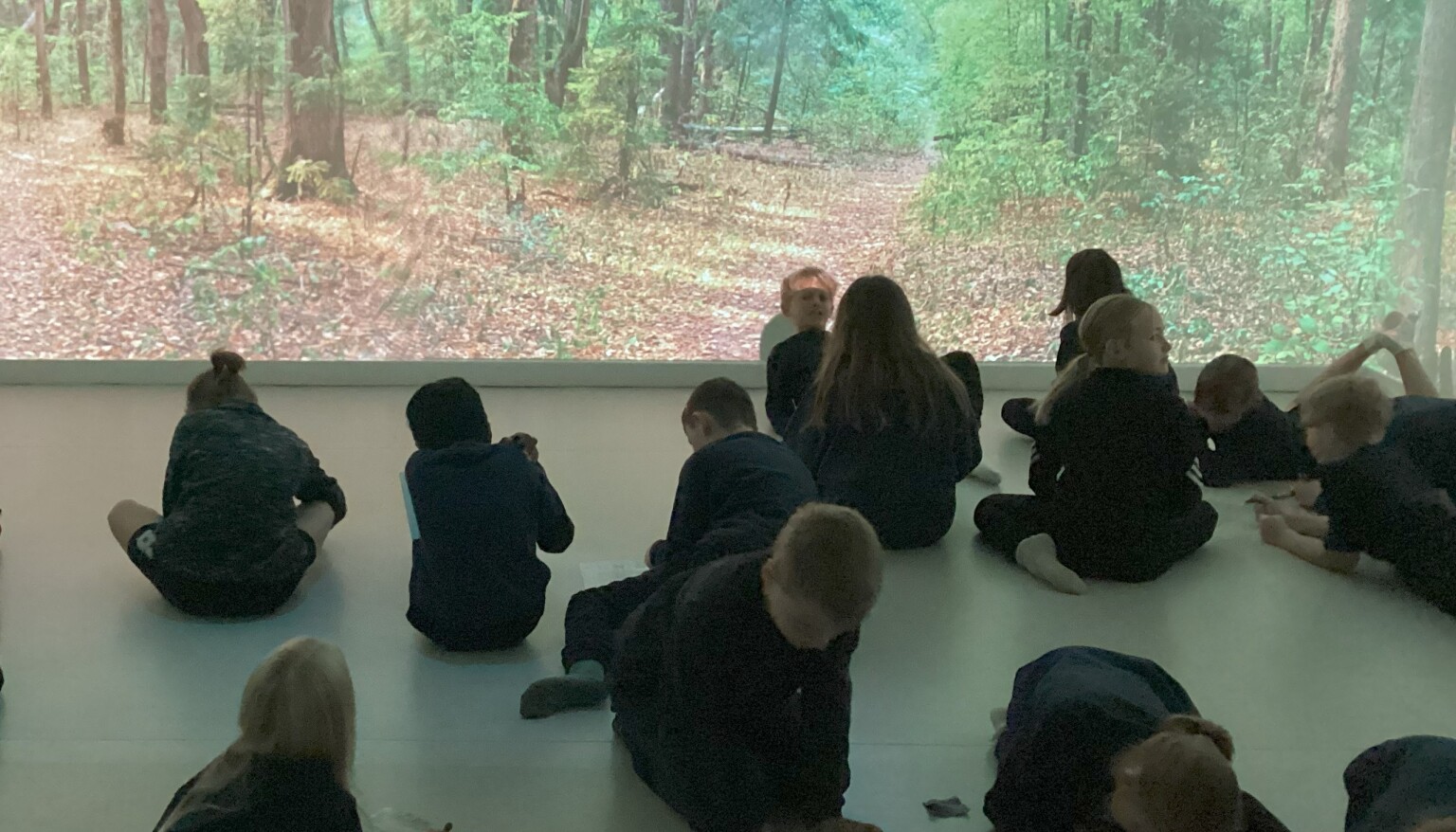 Visiting the immersive suite to help us write a setting description!