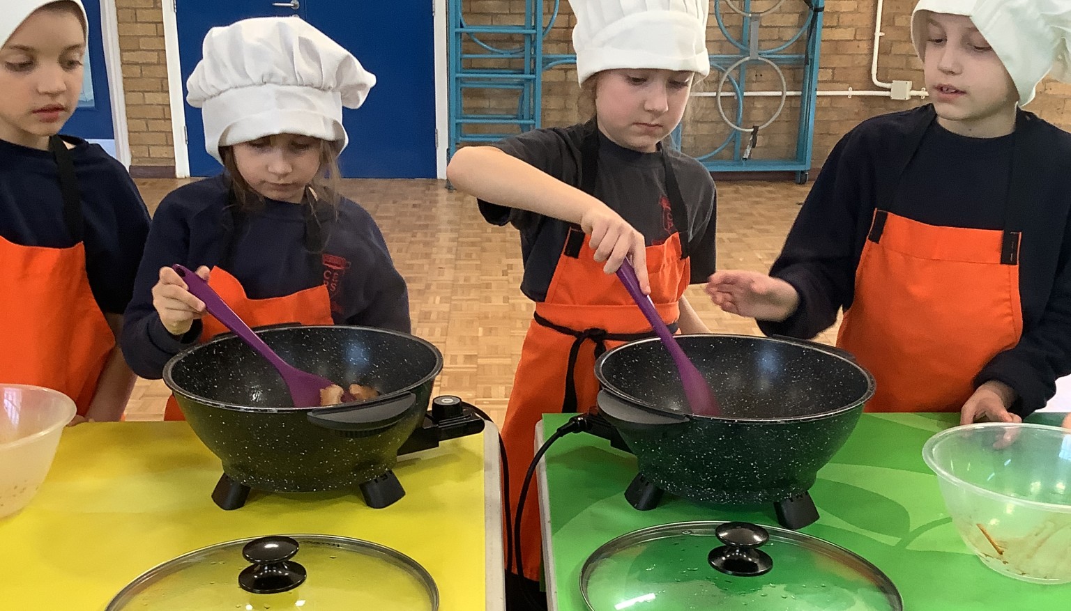 We enjoyed cooking during our Roots to Food experience!