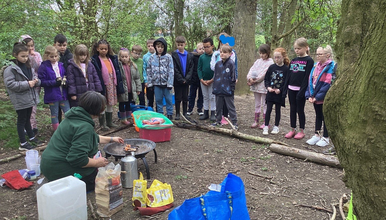 Having fun in the forest