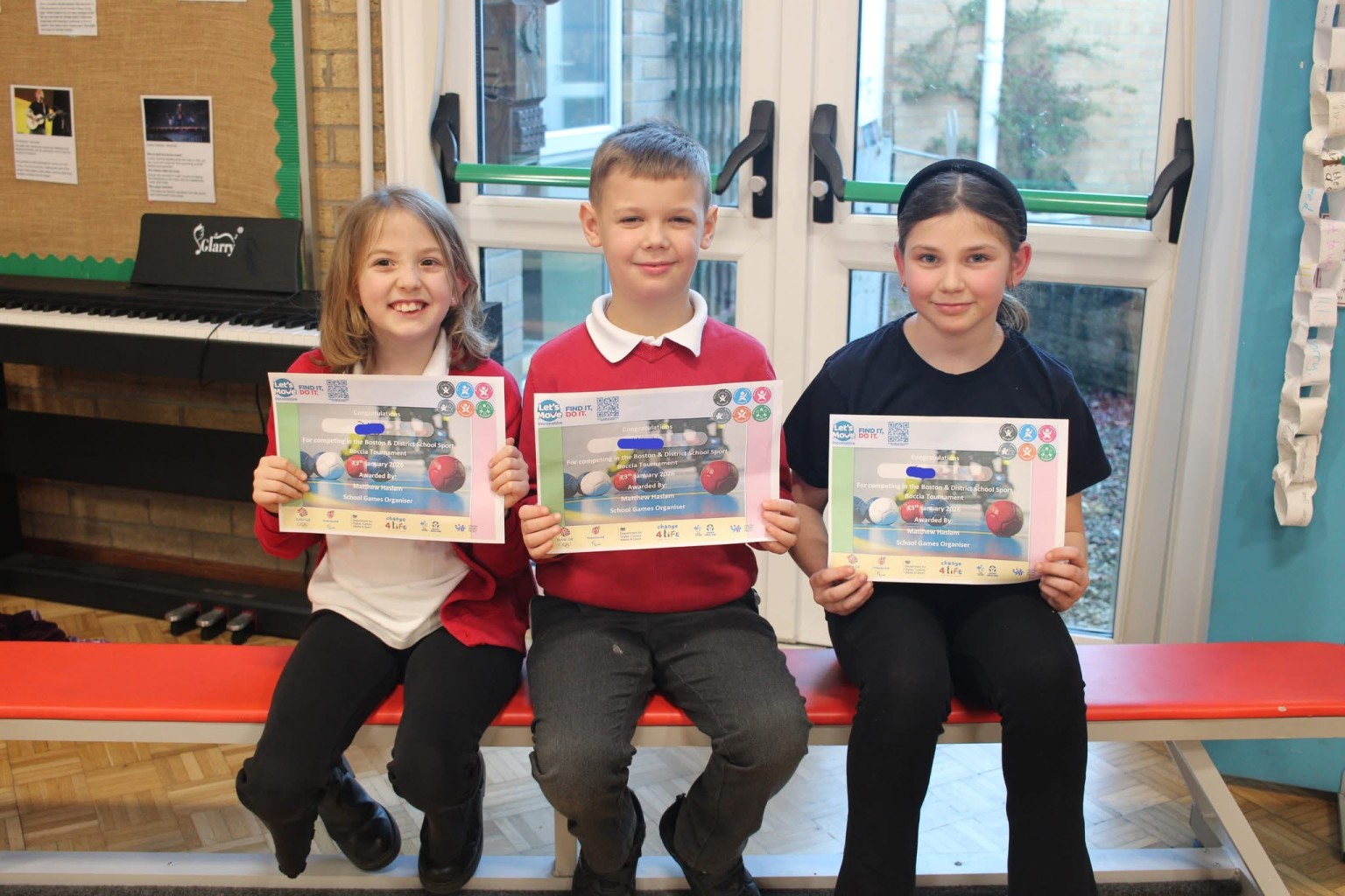 We went and competed against other schools in games of boccia.