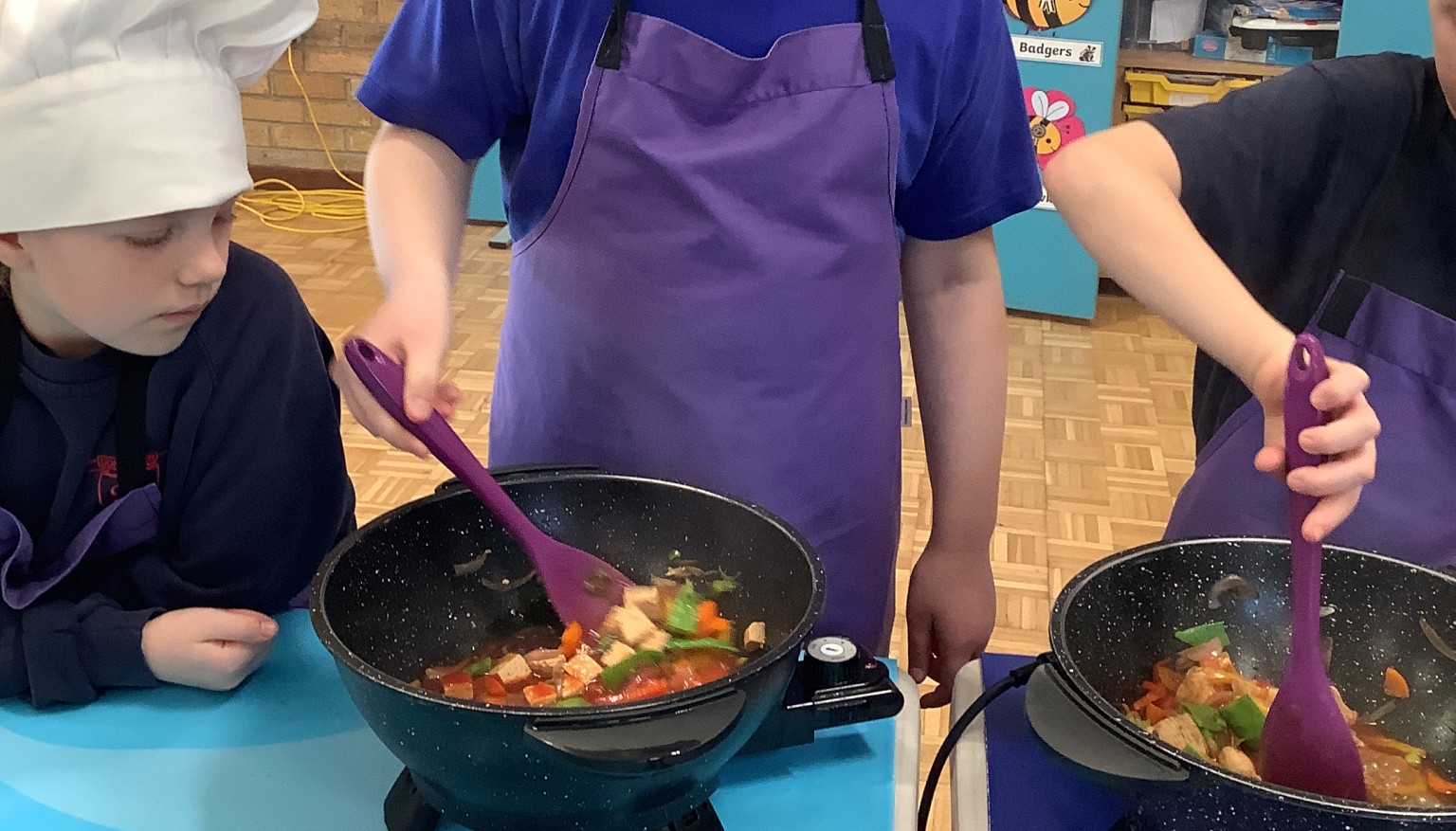 We enjoyed cooking during our Roots to Food experience!