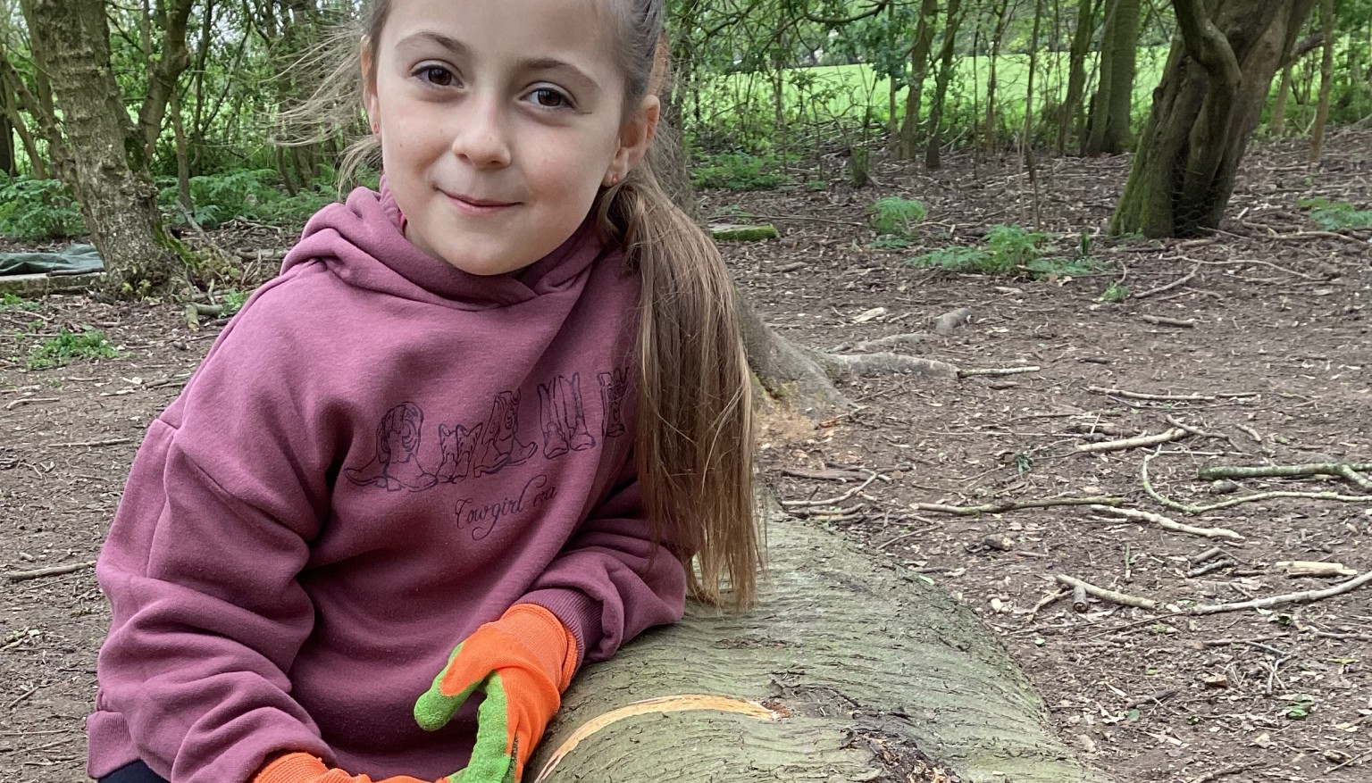 Having fun in the forest