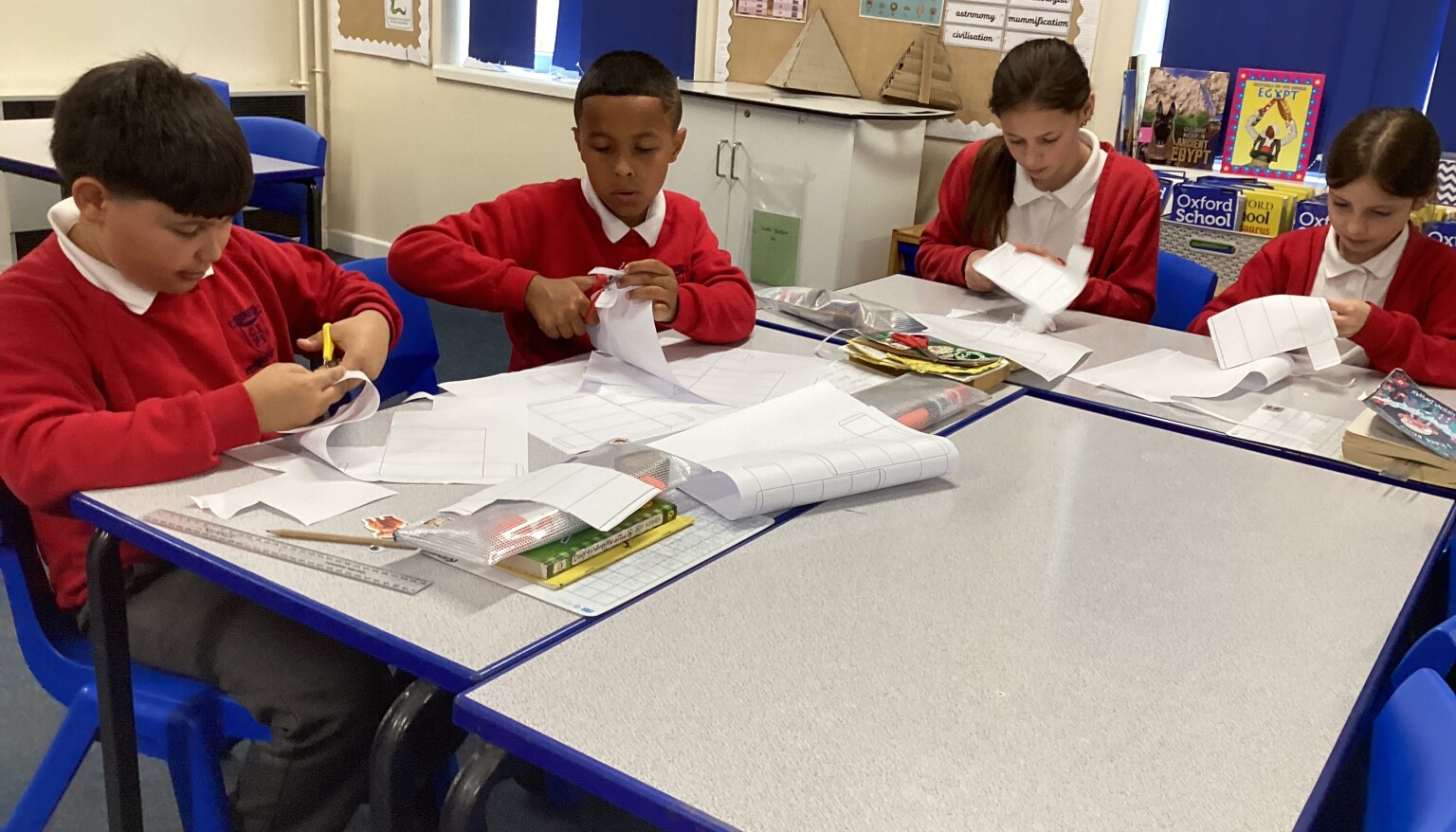 While most Year 6s were at the theatre, the other children enjoyed a day of activities base around our Ancient World topic.