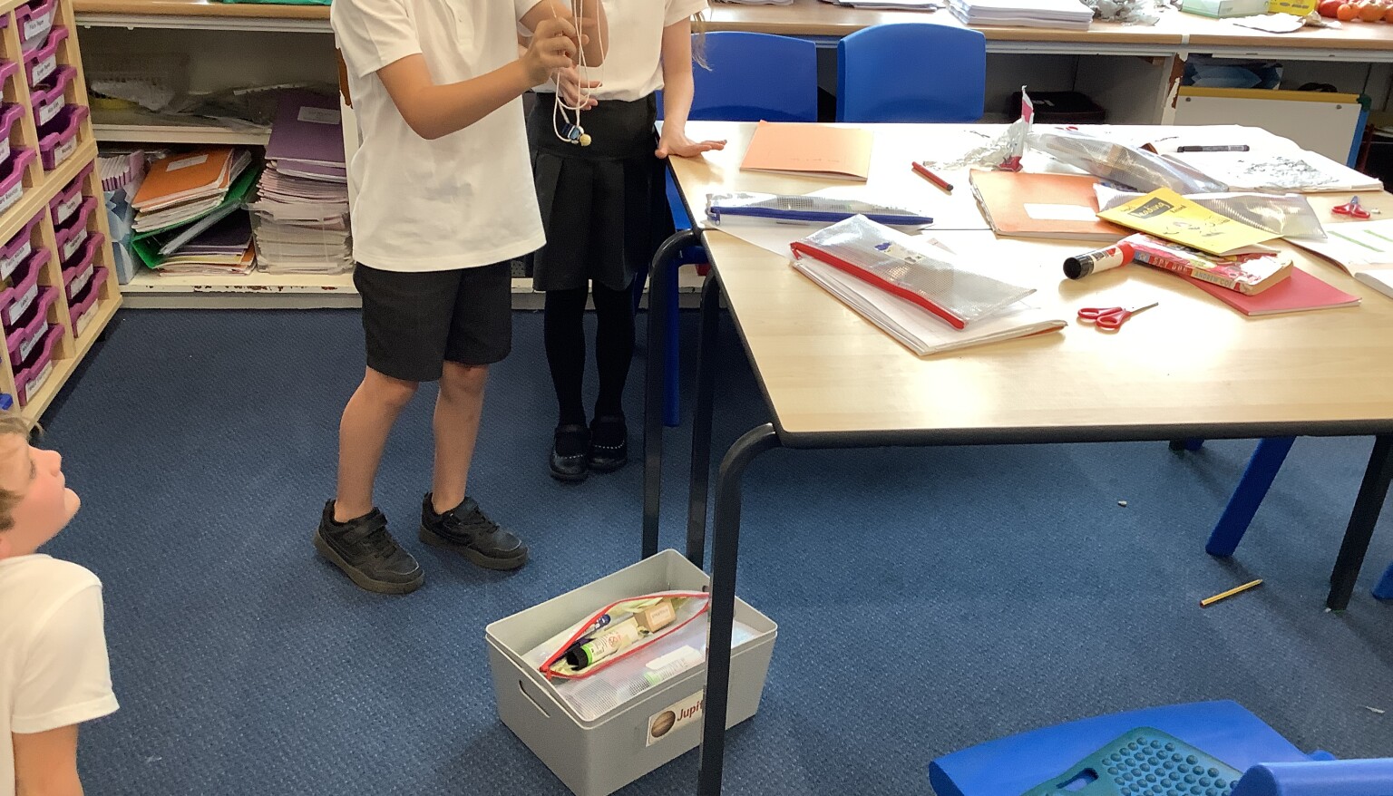 During our Science lesson, we wondered whether the surface area affects air resistance and used parachutes to test this out!