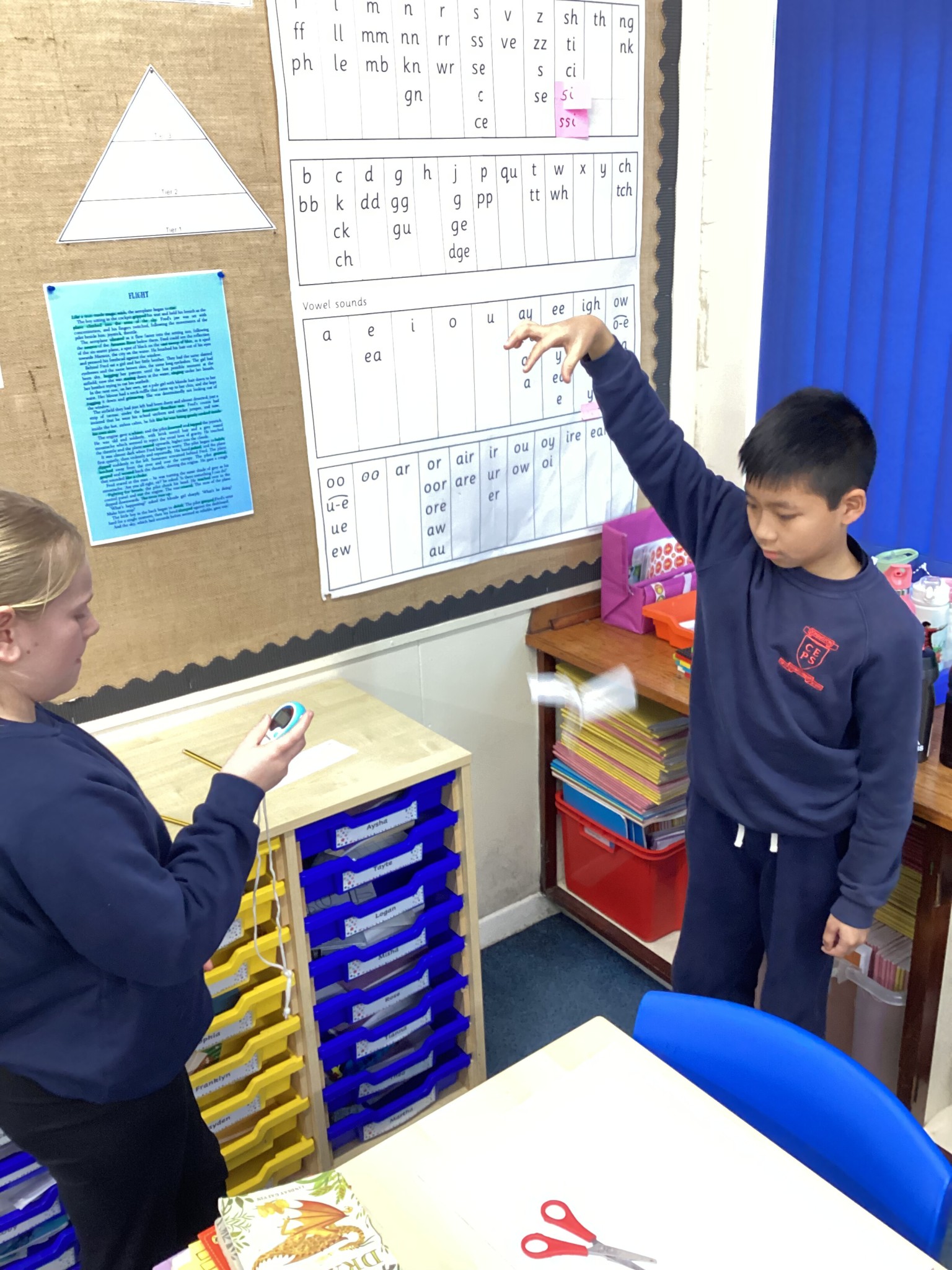 Science - We investigated air resistance using spinners. 