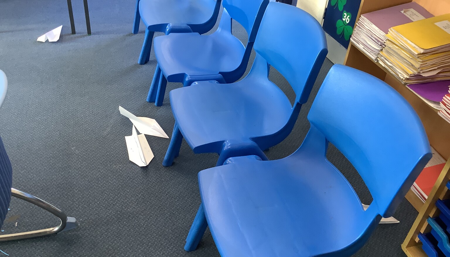 In Science, we used paper aeroplanes to demonstrate air resistance.