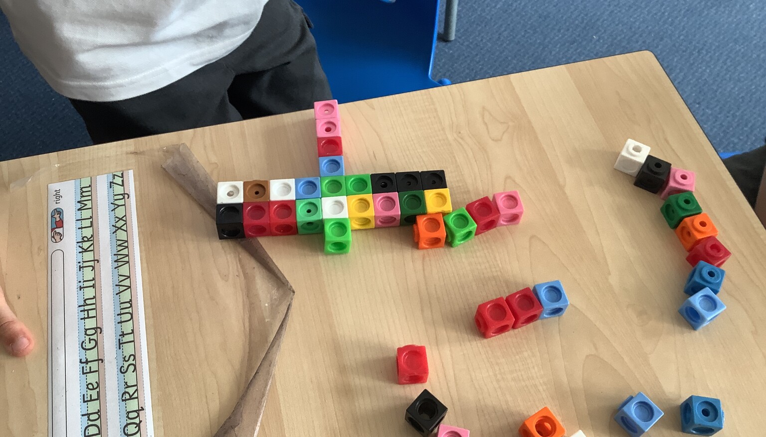 In art, we built sculptures out of cubes to understand the features and purpose of sculptures.