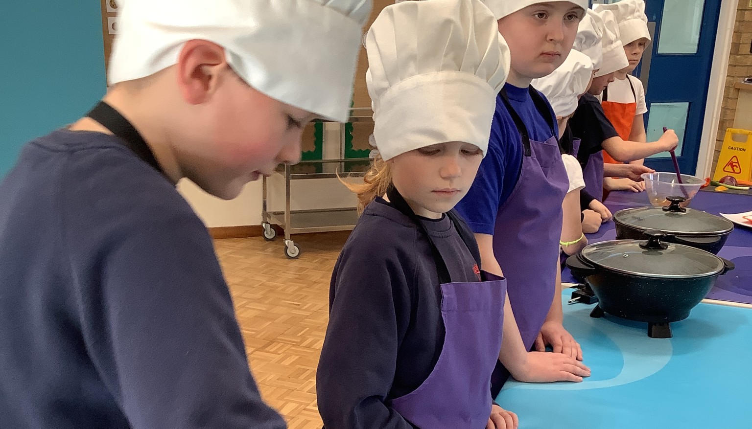 We enjoyed cooking during our Roots to Food experience!