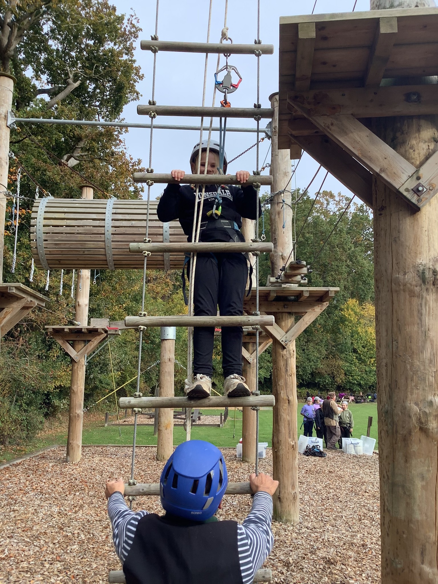 We all faced our fears of heights when we passed through the high ropes.