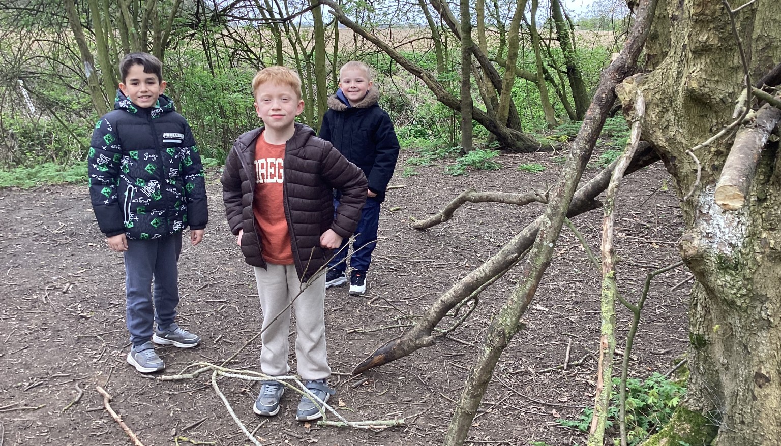 Having fun in the forest