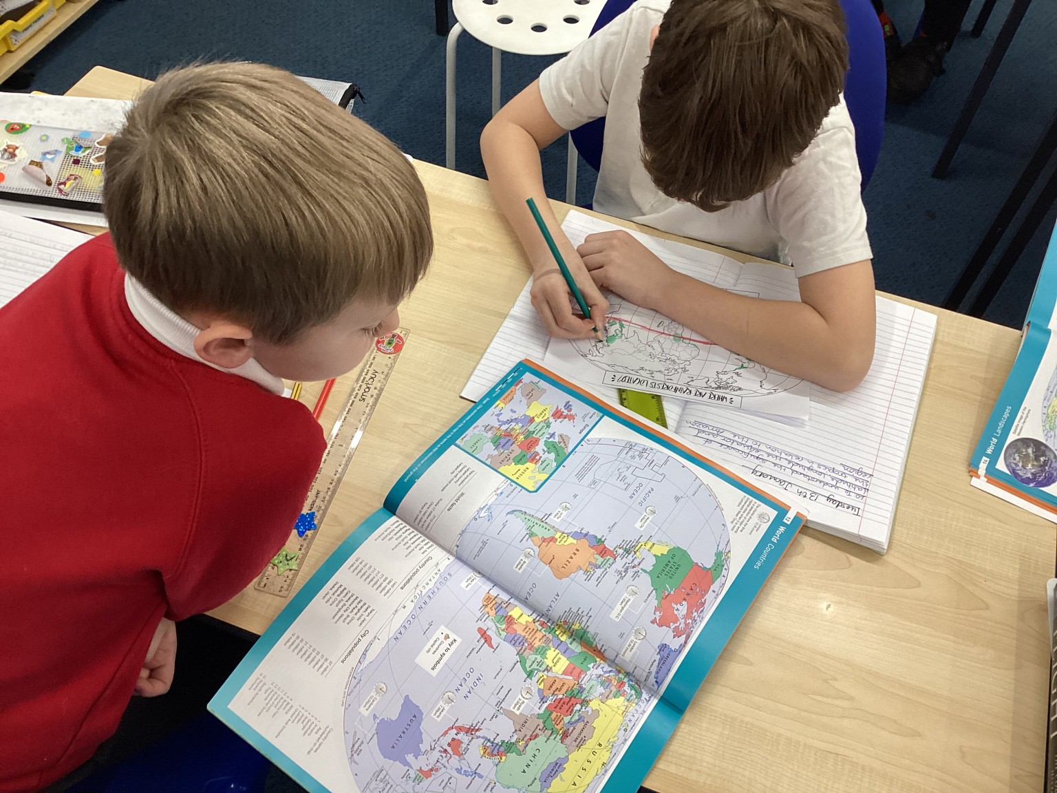 Geography - We used atlases to find out where rainforests are located.