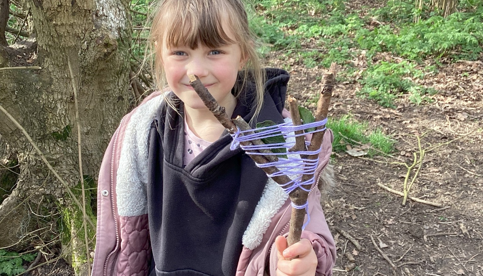 Weaving at Forest School!