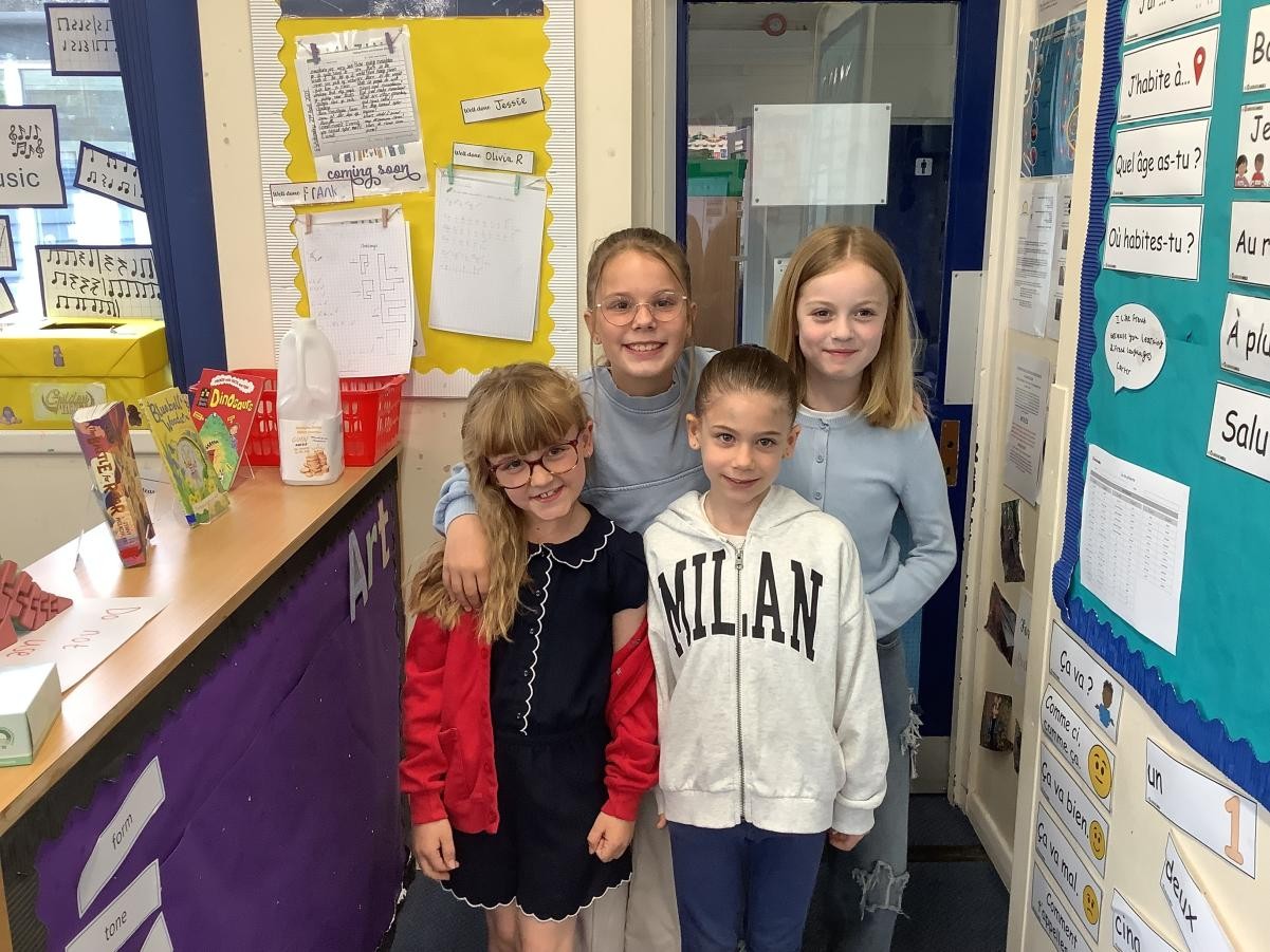 We dressed in red, white and blue for VE day on the 8th of May.
