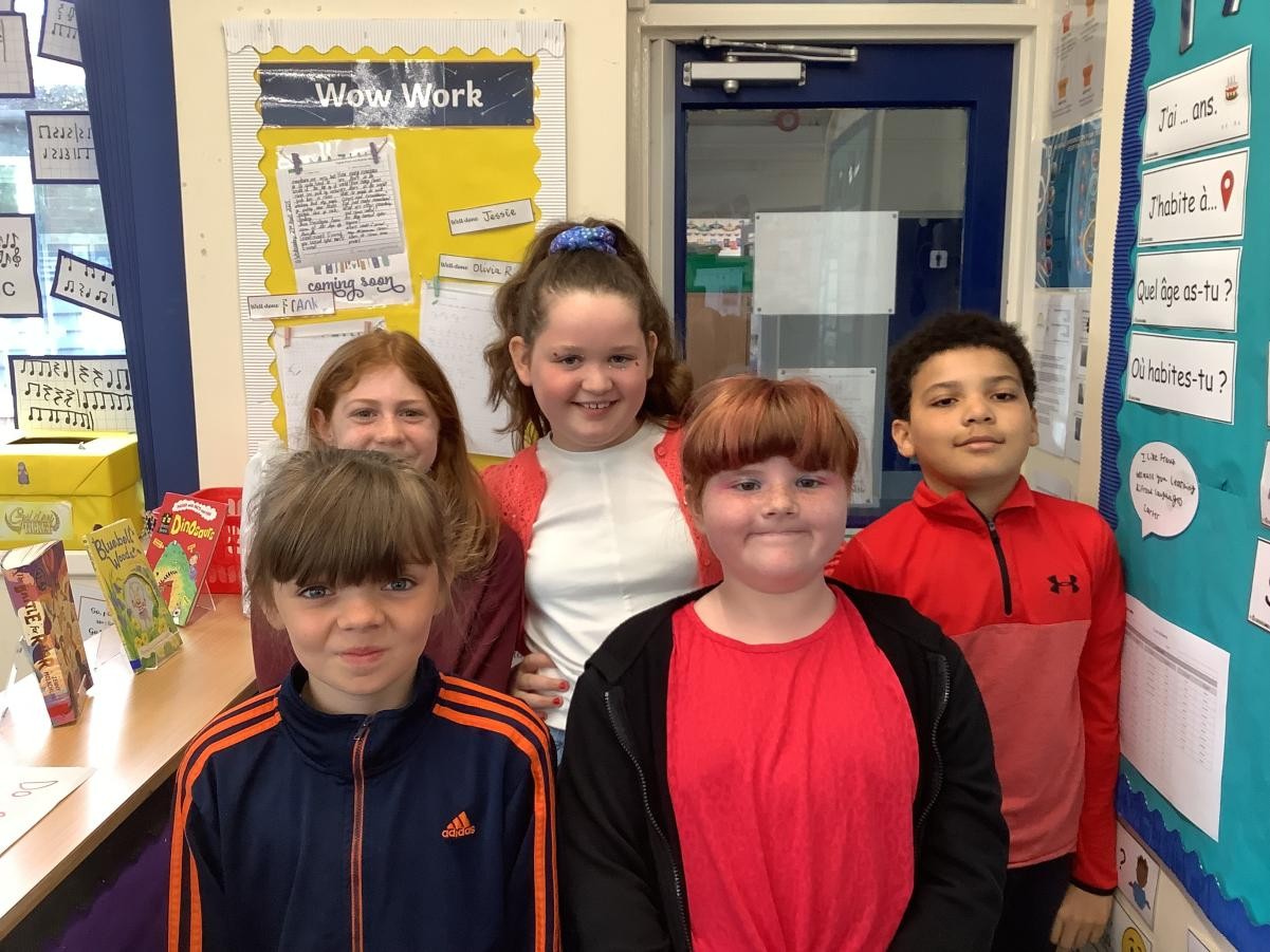 We dressed in red, white and blue for VE day on the 8th of May.