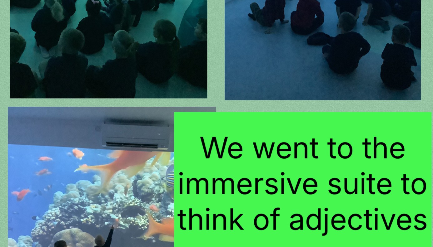 We looked at adjectuves in the immersive suite 