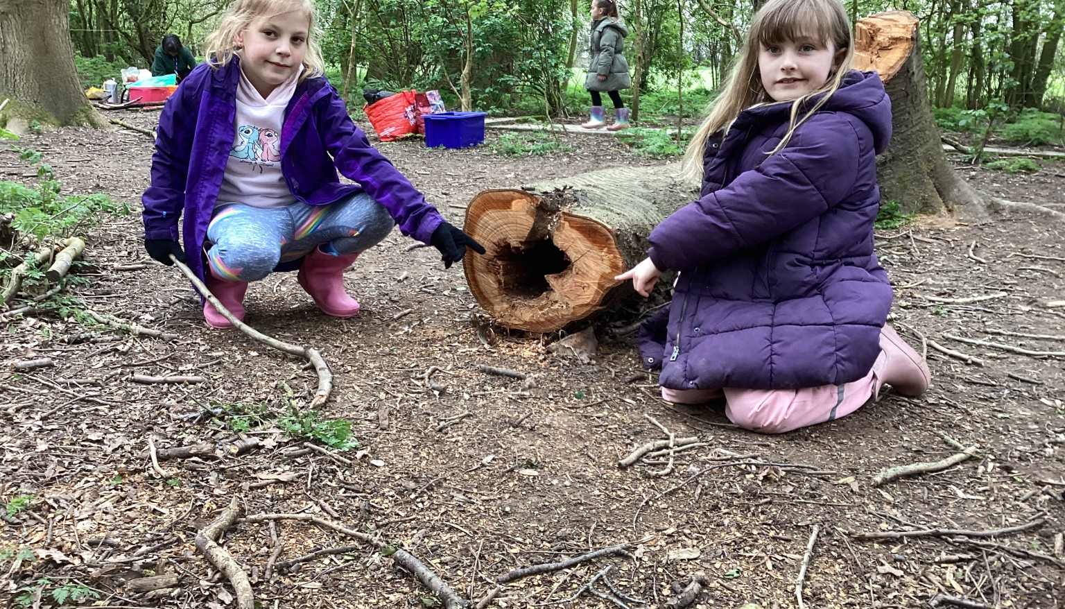 Having fun in the forest