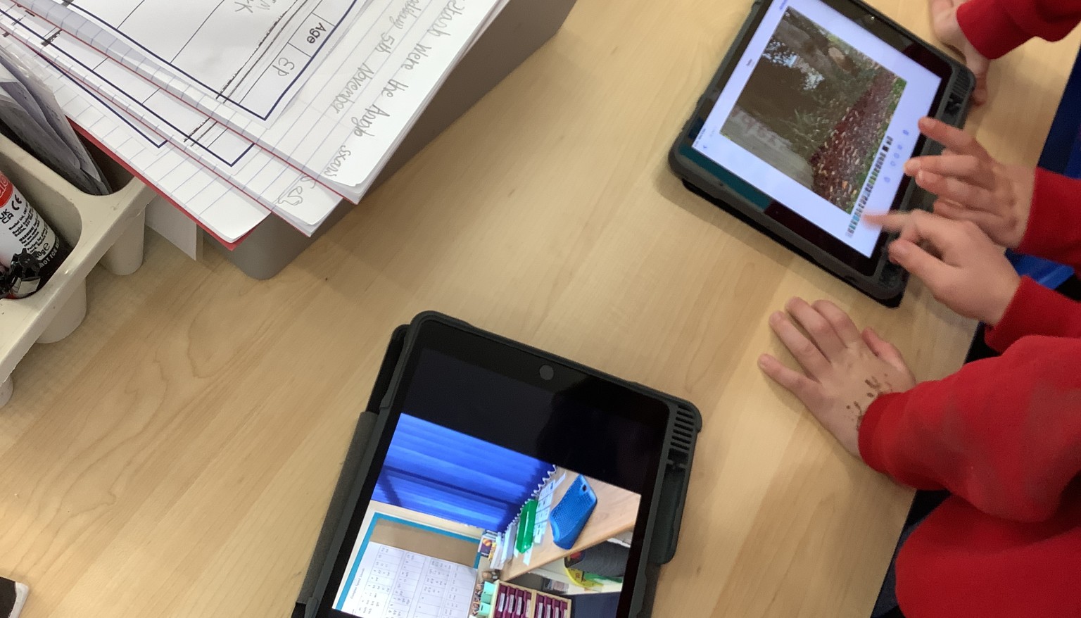 In art, we have started our topic Digital Design and used iPads to capture photos of the school grounds.