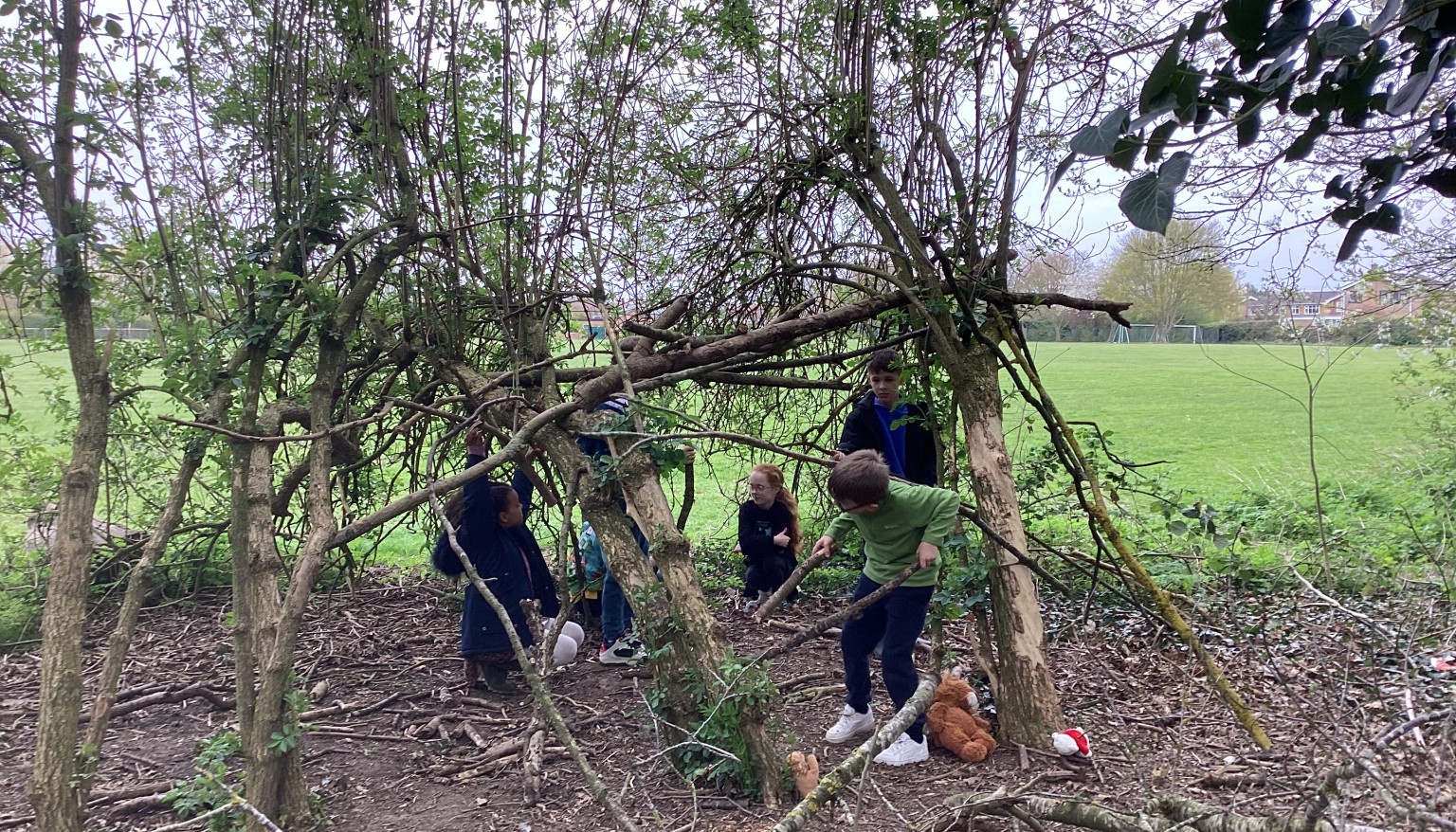 Having fun in the forest