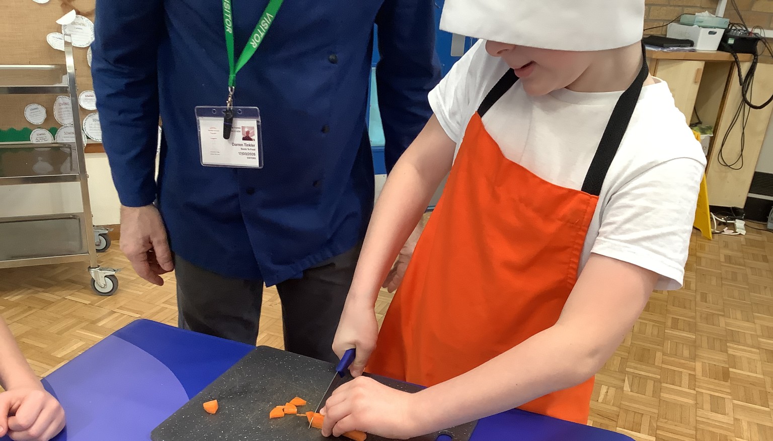 We enjoyed cooking during our Roots to Food experience!