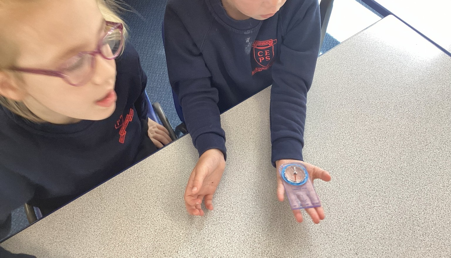Using a compass