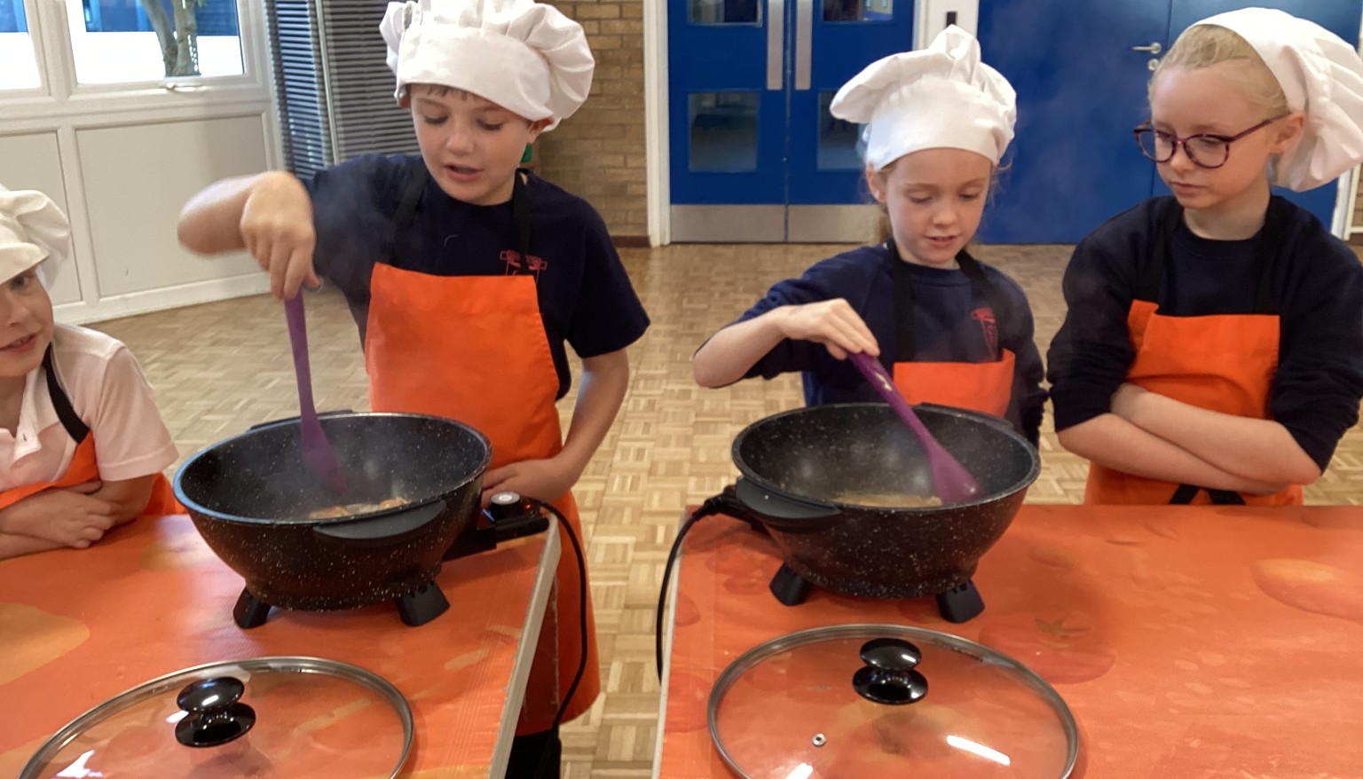 Beginning to cook