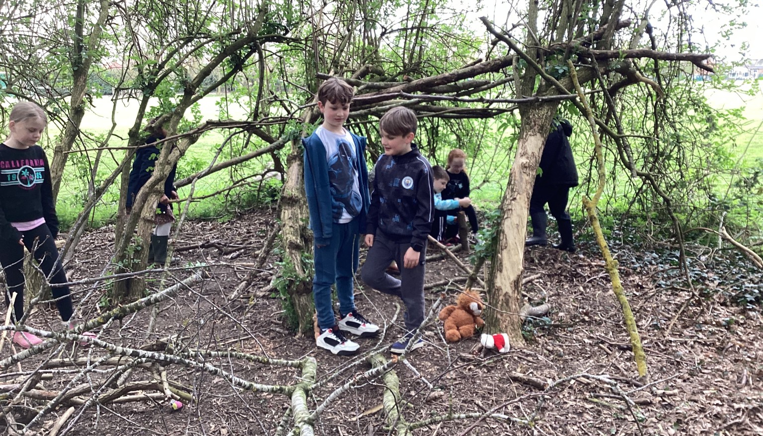 Having fun in the forest