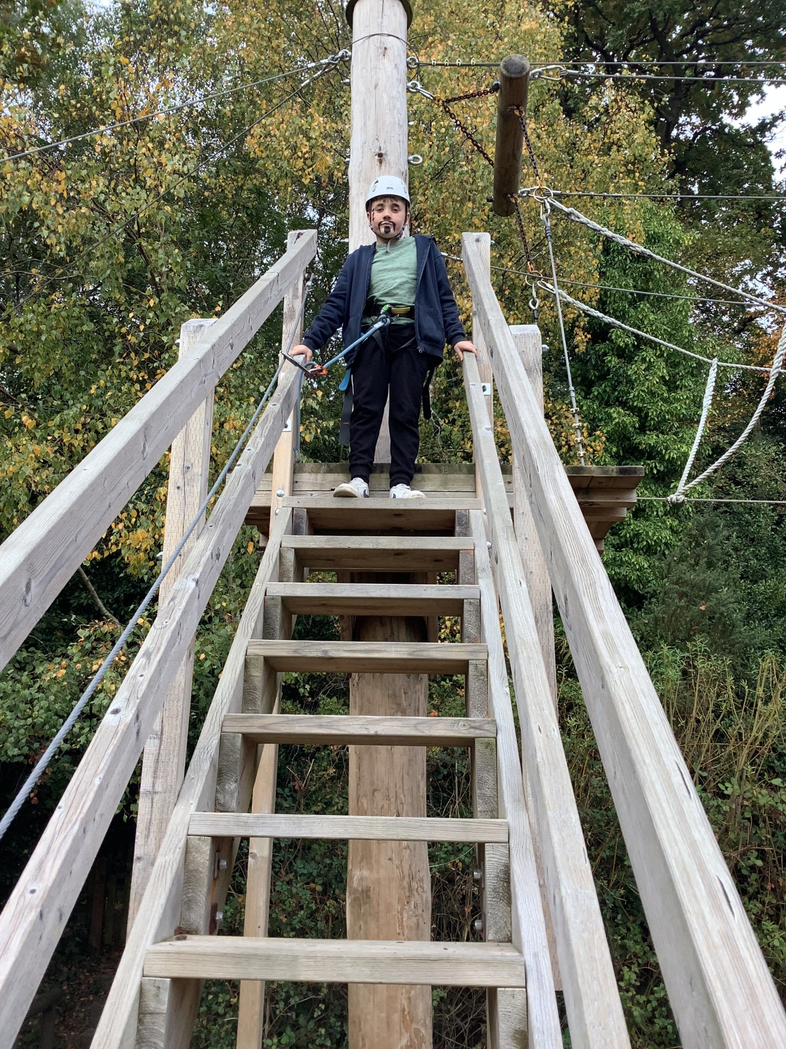 We all faced our fears of heights when we passed through the high ropes.