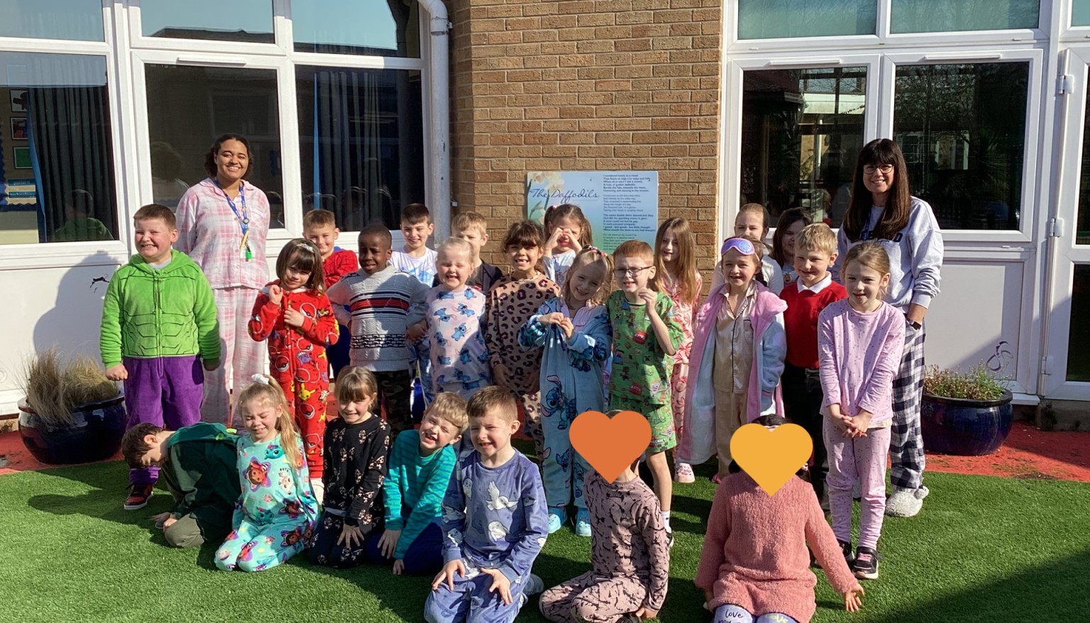 In our pyjamas for World Book Day!